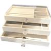 Multifunctional Velvet Jewelry Storage Box with Dustproof Drawer for Earrings Necklace Rings Bracelets