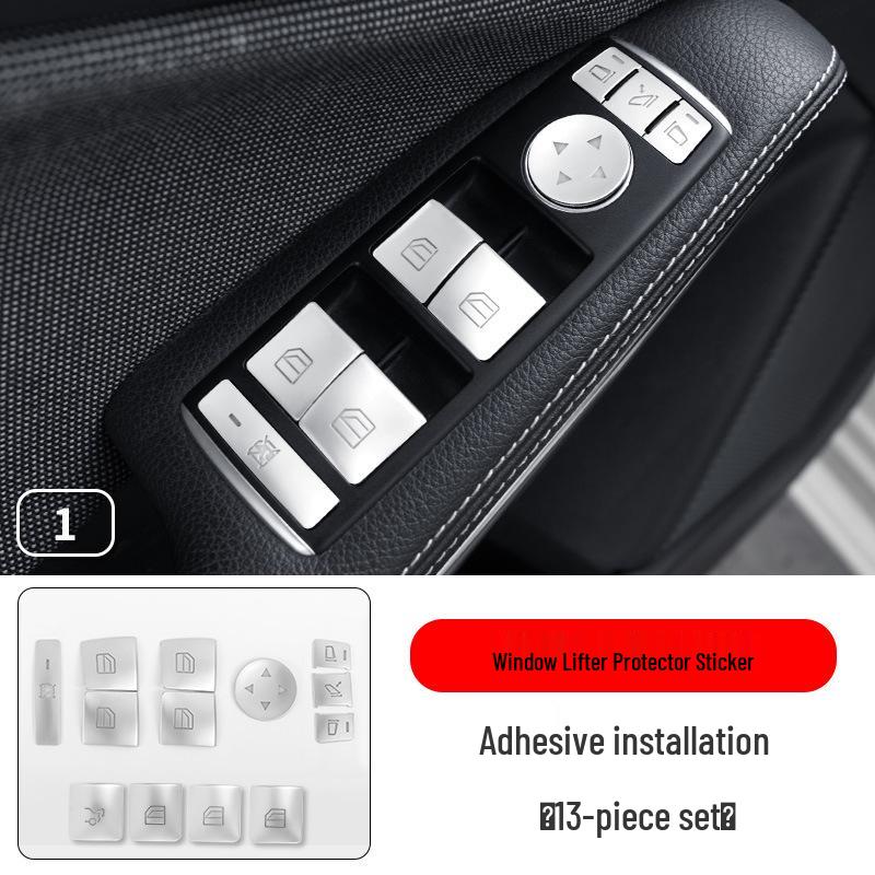 Mercedes-Benz GLK ML GLA B C E Class Window Switch Decorative Button Sticker Frame
