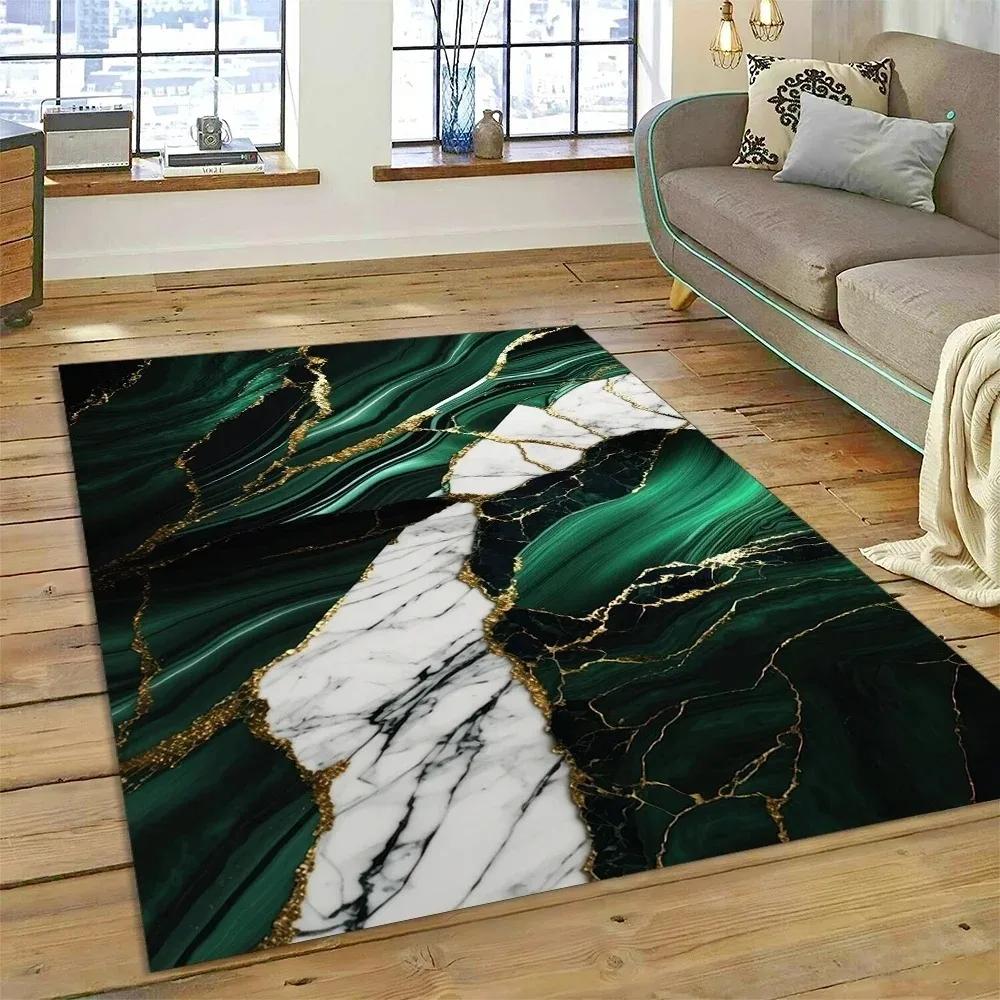 Luxurious Abstract Marble Carpet for Living Room Sofa Home Decoration Large Rugs Non-slip Bedroom Bedside Coffee Table Floor Mat