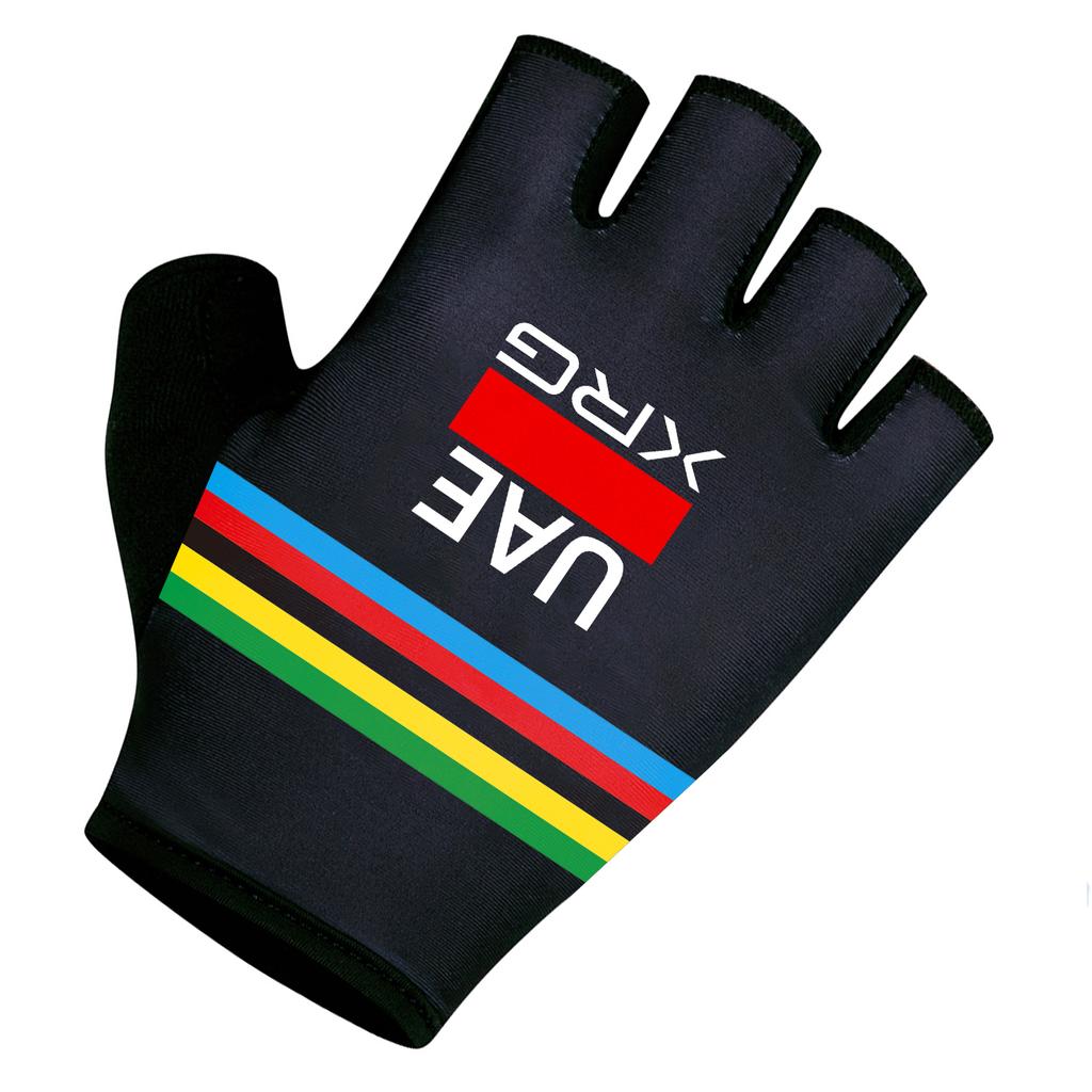 UAE 2025 Anti Slip Shock Breathable Half Finger Gloves INEOS Team Cycling Gloves Fitness Gym Bodybuilding Exercise Sports Gloves