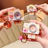 Camera Cute Heart Pvc Keychain Plush Decorative Key Ring Perfect For Gifts Collectibles And
