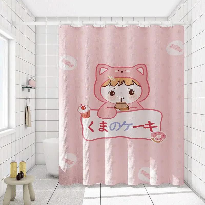 

Adorable Cat With Lantern And Stars Print Water-Resistant Shower Curtain For Cozy, Magical, And Unique Bathroom Decor W60H190(CM)-1 Pcs