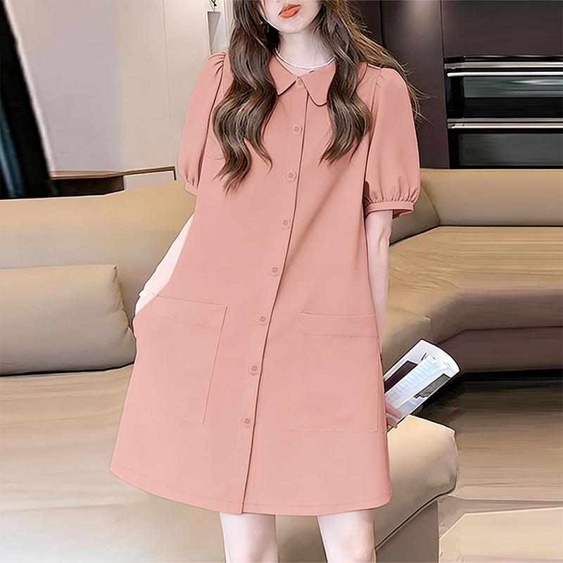 ZANZEA Women Casual Turn Down Collar Summer Short Sleeve Dress