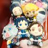 15-25cm Demon Slayer Cartoon Plush Toys Ghost Slayer Keychain Kamado Tanjirou Kamado Nezuko Kochou Figure Stuffed Doll Child Gif