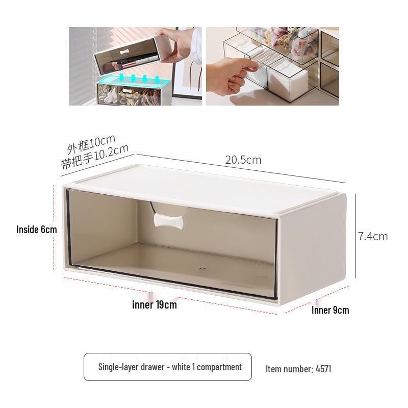 Armoire Miroir de Salle de Bain en Acrylique & Support de Rangement pour Cosmétiques