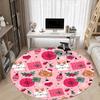 1pc Christmas Cats Office Round Area Rug, Indoor Mat Suitable For Office, Under Office Chairs Bedroom Living Room Home Decor, Room Deco