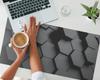 Modern Vinyl Keyboard Mat Geometric Hexagons 90x45 Cm