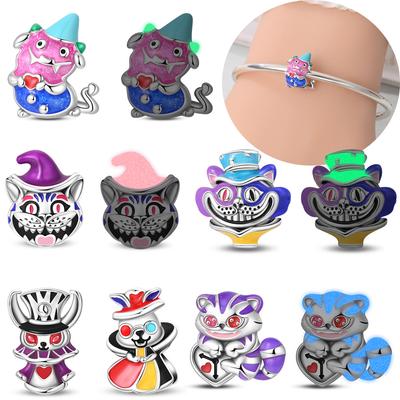 Original Copper Magic Series Colorful Rabbit Cat Funny Beads Fit Bracelet Valentines Gift Diy Jewelry Accessory Diy Making