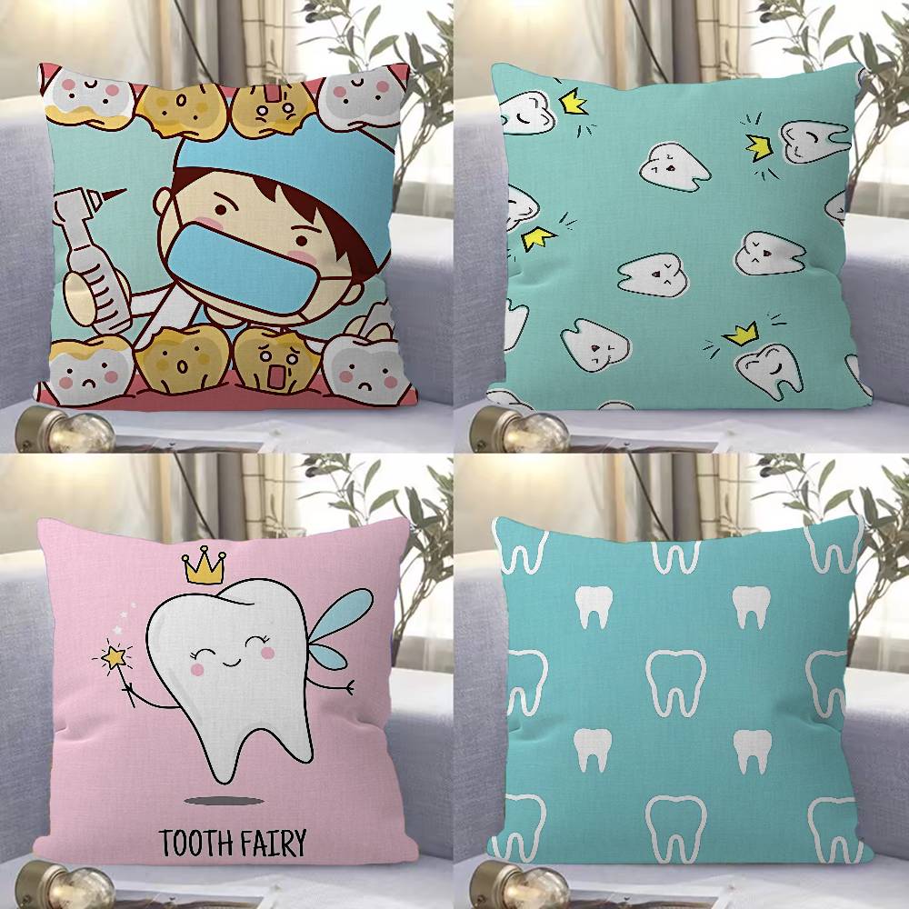 The Dentist Tooth Cute Pillow Cover Design Cushion Cover Decor Holiday Decorati