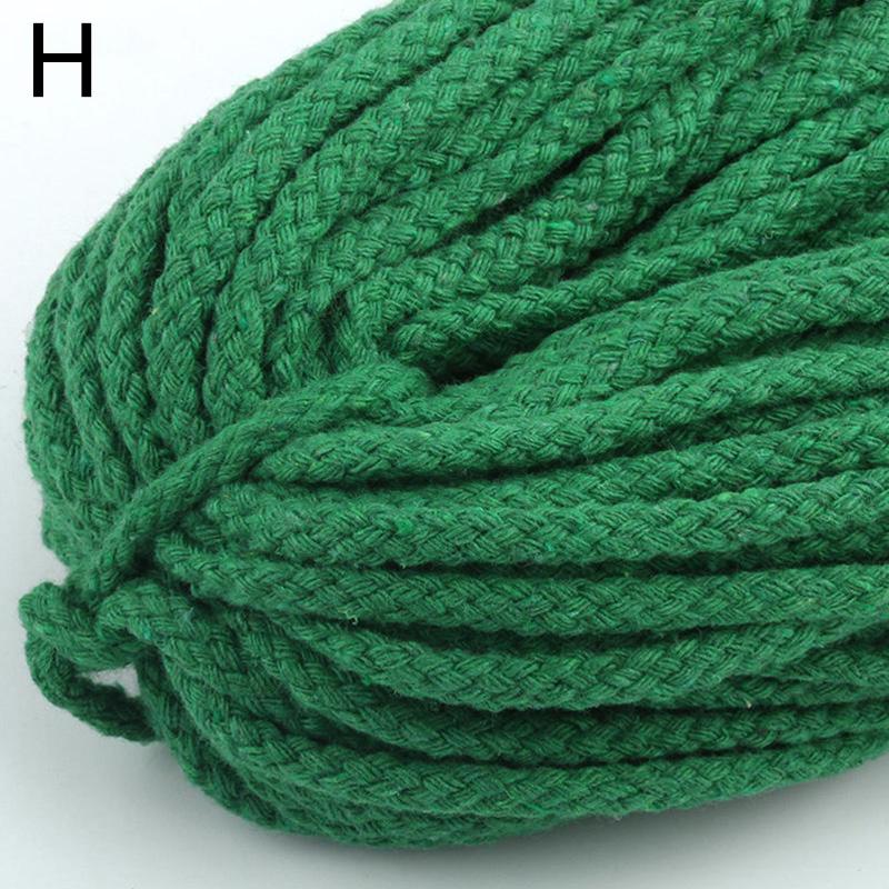 

5 ярдов/партия 5 мм хлопковый шнур витой плетеный канат высокопрочная нить для рукоделия текстильное ремесло тканая веревка украшение дома