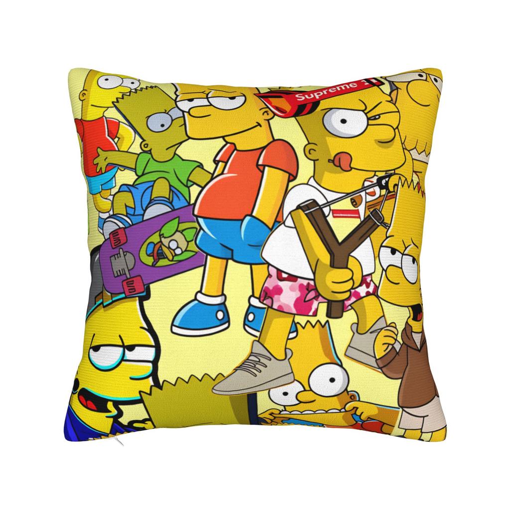 Pillow Cover SSimpsons Family Haunted House Halloween  Vintage Pillow Case For Sofa Bedroom Home Decor Pillowcases
