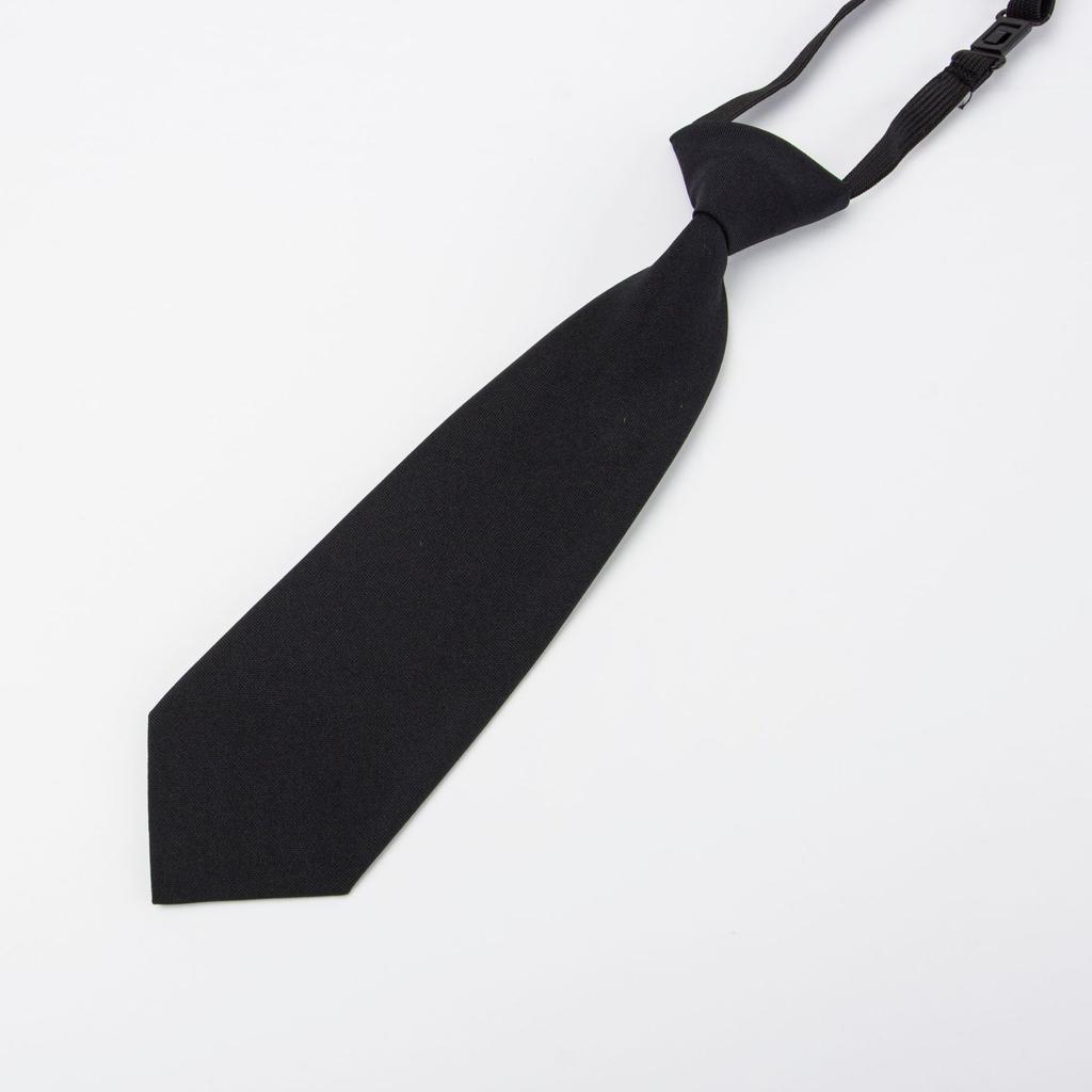 Solid Color Children's Snap Tie Basic Black Short Student Casual All-match Tie Male and Female Student Accessories