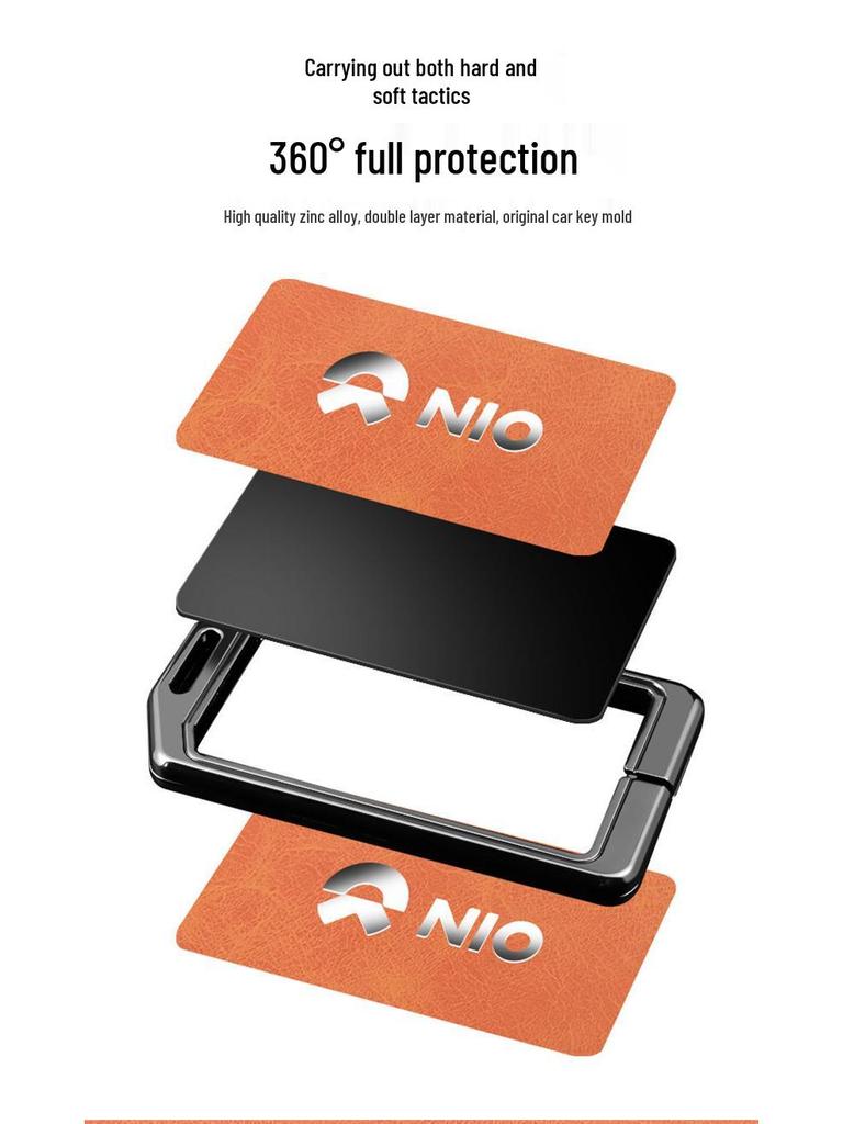 NIO Key Case: High-End Protective Shell for ES6, ES8, EC6 with NFC Card Compatibility.