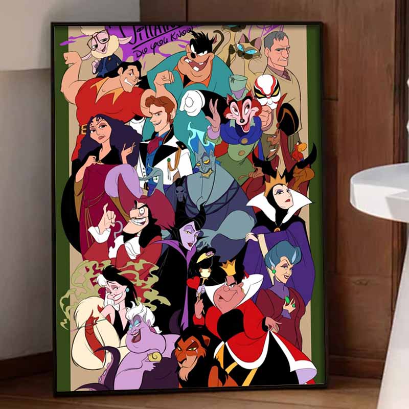 Disney Diamond Painting Kit Classic Disney Villains Style Home Decor Craft Perfect Gift Idea Diamond Art