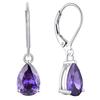 Copper Inlaid Zircon Teardrop Earrings, 925 Sterling Silver, European American Fashion, Women's Gift