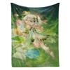 Game Genshin Impact Nahida Green Flannel Blanket Cover Warmth Soft Anime Blanket Multifunctional Decor Home Universal Blankets