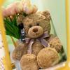 Bear Bow Tie Plush Toy Cartoon Animal Stuffed Doll Room Decoration Gift Kids