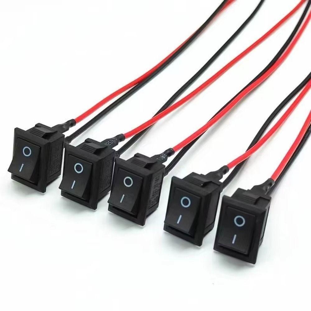 10Pcs Pre-Wired Mini Rocker Switch ON/OFF Toggle Switch Controller Power Switch Boat Marine