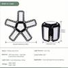 15000LM 150W Katlanabilir LED Ampuller E27 Garaj Lambası Ayarlanabilir Çoklu Panel Market Mağaza Tavan Lambası Atölye Depo Aydınlatma