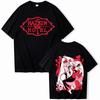 Hazbin Hotel Patterned Cotton Unisexs Shortsleeved Shirt 2026 TV Drama Film Summer Unisex Casual Shortsleeved Tshirt
