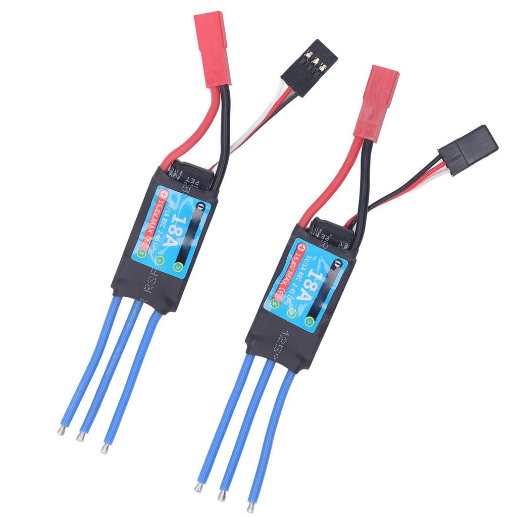 2pcs RC Car Brushless ESC 18A Multiple Protection RC Electronic Speed Controller for Wltoys 124