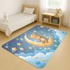 Lovely Watercolor Sleeping Bear Pattern Non Slip Floor Mat Durable Stain Resistant Kids Play Rug for Home Nursery Bedroom Decor