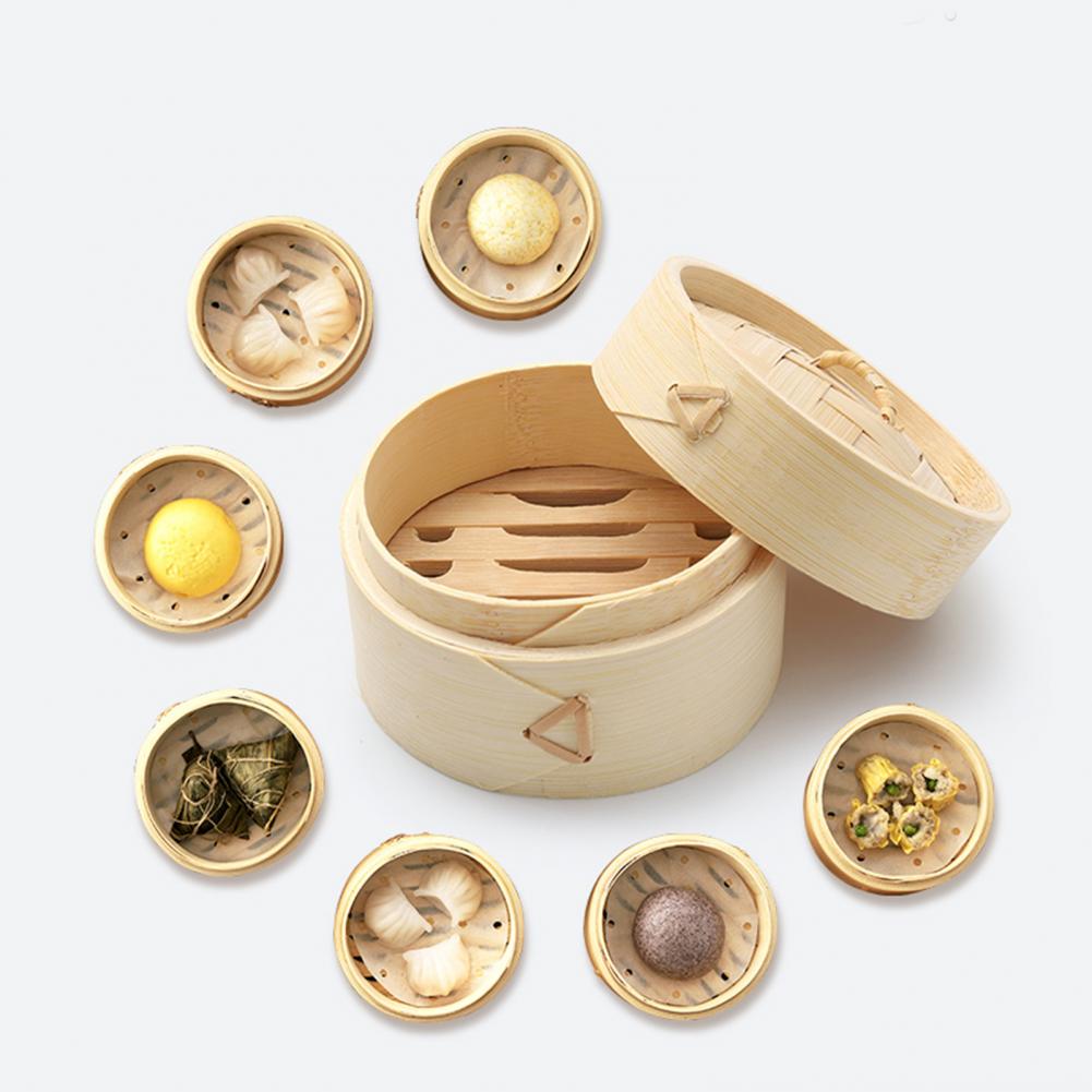 Great Steamer Reusable Bamboo Steamer Decorative Chinese Style Asian Kitchen Bamboo Steamer Basket