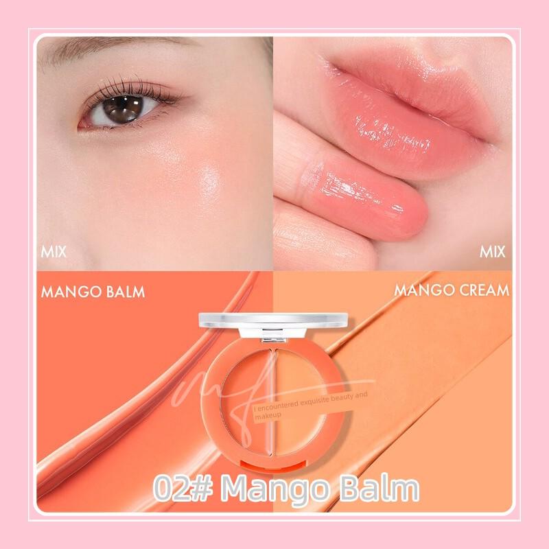 Korean New Product Amuse Fresh Fruit Juice Lip and Cheek Dual-Use Cream Lipstick Blush Multi-Use Blush Cream Moisturizing and Nourishing