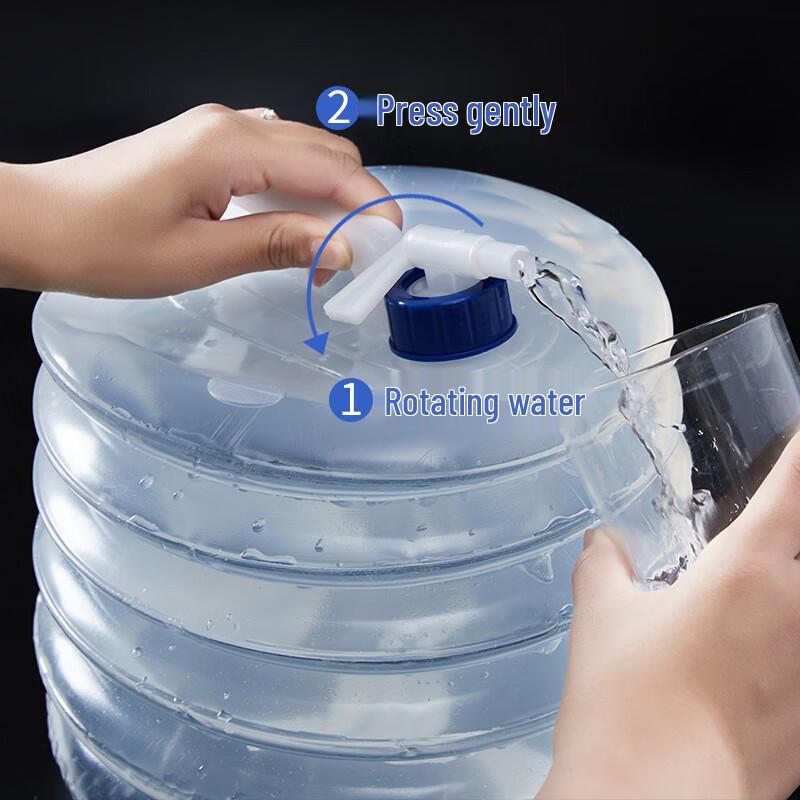 Yiyayun Outdoor Portable Folding Water Bucket with Faucet