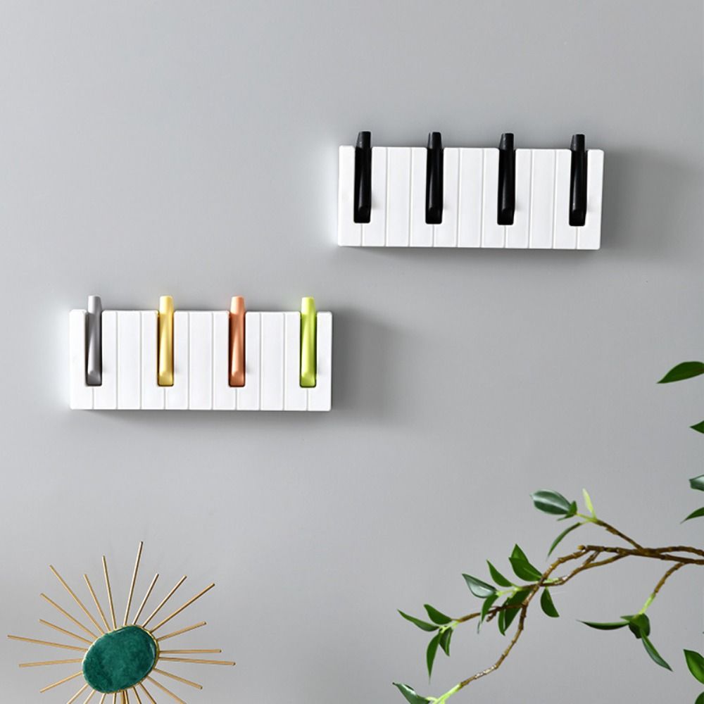 Four-grid Wall Mounted Hanger Punch Free Sundries Storage Hooks  for Hair Accessories