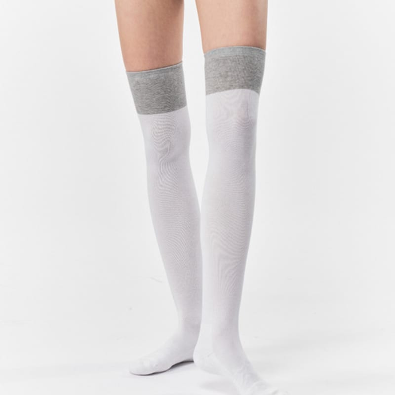 REXY Colorblock Double-Sided Non-Slip Over Knee Socks