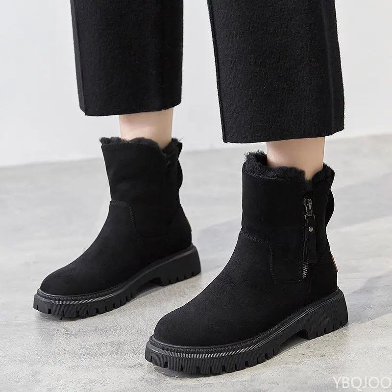 Fashion Snow boots women's winter new style women's shoes warm thick comfortable versatile anti slip cold resistant boots