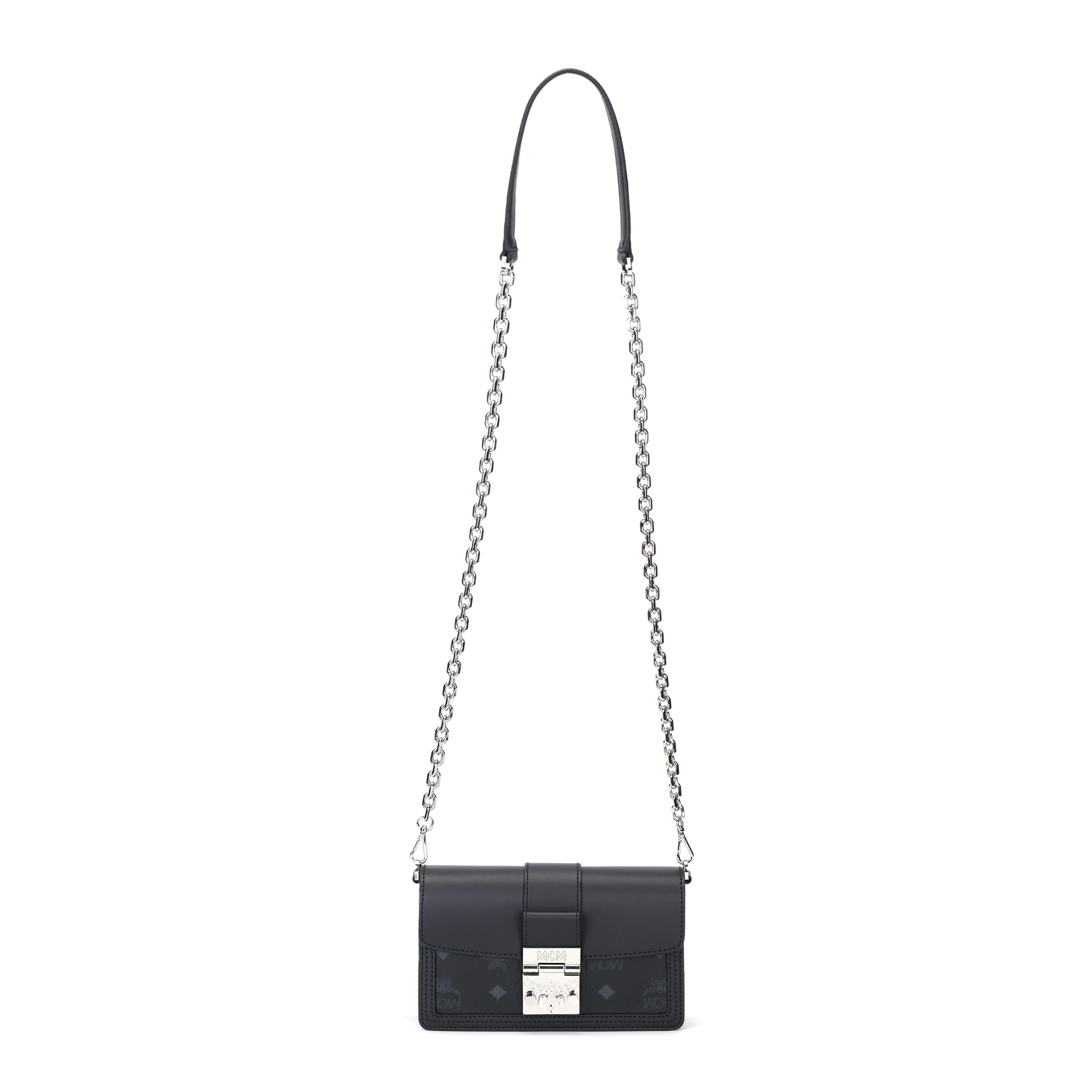 

MCM Mini Removable Chain Leather Shoulder Strap Crossbody Bag Women crossbody bag Black MWRBAWO02BK001 Basic Set (Bag+Dust Bag)