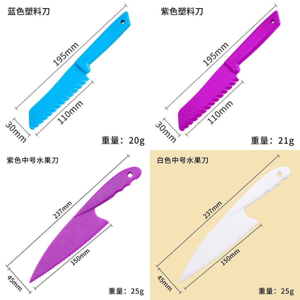 Kids Plastic Fruit Cutter With Sharp Corner Design For Birthday Cake And Dessert Cutting