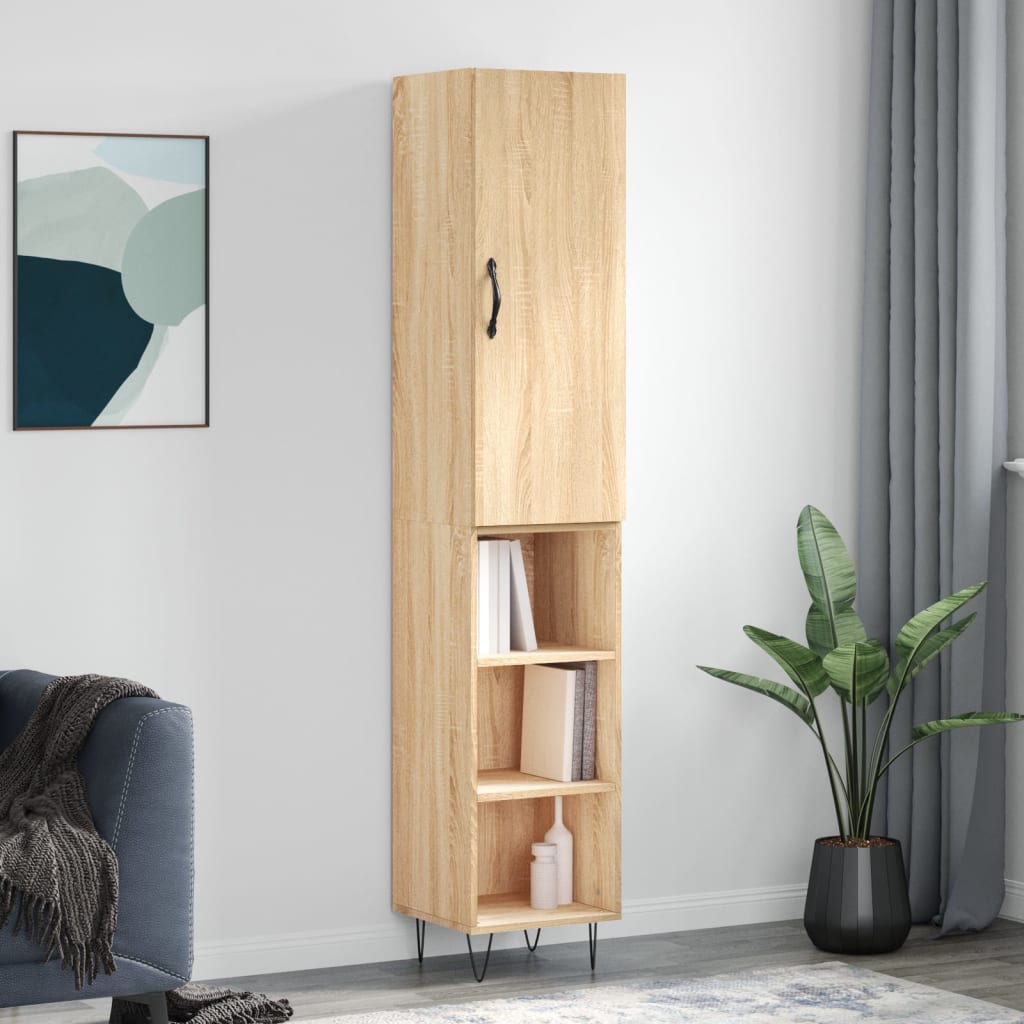 Highboard Sonoma Oak 34.5 X 34 X 180 Cm Particleboard