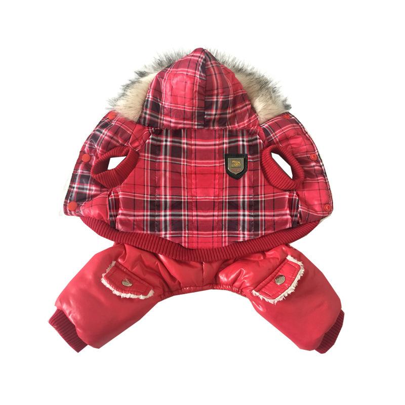 Abbigliamento per animali domestici, Vestiti invernali per cani piccoli, Vestiti in cotone a quadri, Abbigliamento per cani, Vestiti per animali domestici