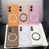 Magnetic Semi‑Transparent Matte Phone Case for Vivo Y55 4G Soft TPU Shockproof Cover