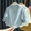 Korean Style Boys' Cartoon Shirt - Versatile Spring & Autumn 2024 Fashion for Toddlers