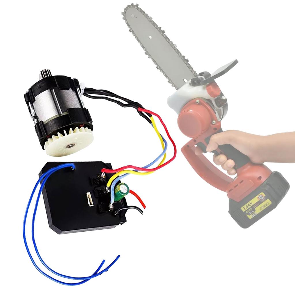 Cordless Electric Chainsaw Brushless Motor Replacement 21V 14 Teeth Small Brushless Motor Single Hand Saw Special Motor