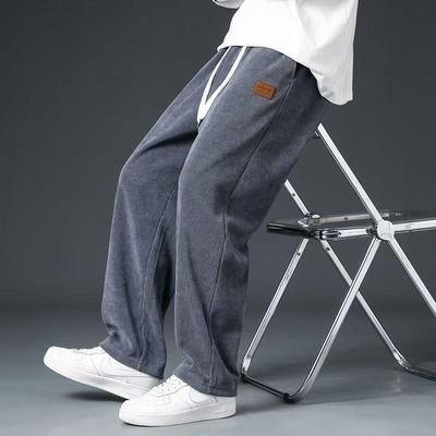 Ανδρικές Βαριές Βελούδινες Φόρμες από Κορδούρα - Μοντέρνες, Καθημερινές, Φαρδιά Γραμμή για Φθινοπωρινά & Χειμερινά Σπορ