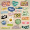 Original Embroidery Logo Cartoon Badge English Letter Patch Supply Accessories Hand Account DIY Embroidery Sticker Cloth Sticker