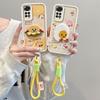 KEYSION Cartoon Cute Plush Embroidery Case for Redmi Note 11 Pro 5G 11S with Lanyard Silicone Shockproof Phone Cover for Redmi Note 12 Pro 4G