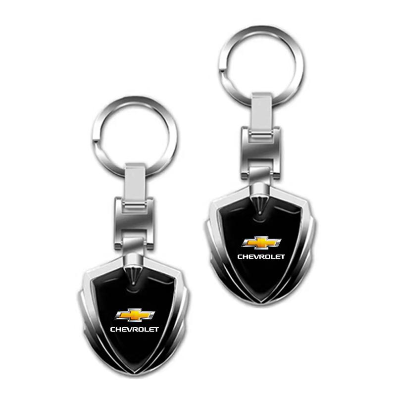 3D Metal Car Styling Keychain Key Chain Ring Key Holder Styling Car Accessories For Chevrolet Cruze Equinox Captiva Trax Malibu Tahoe Impala Sonic