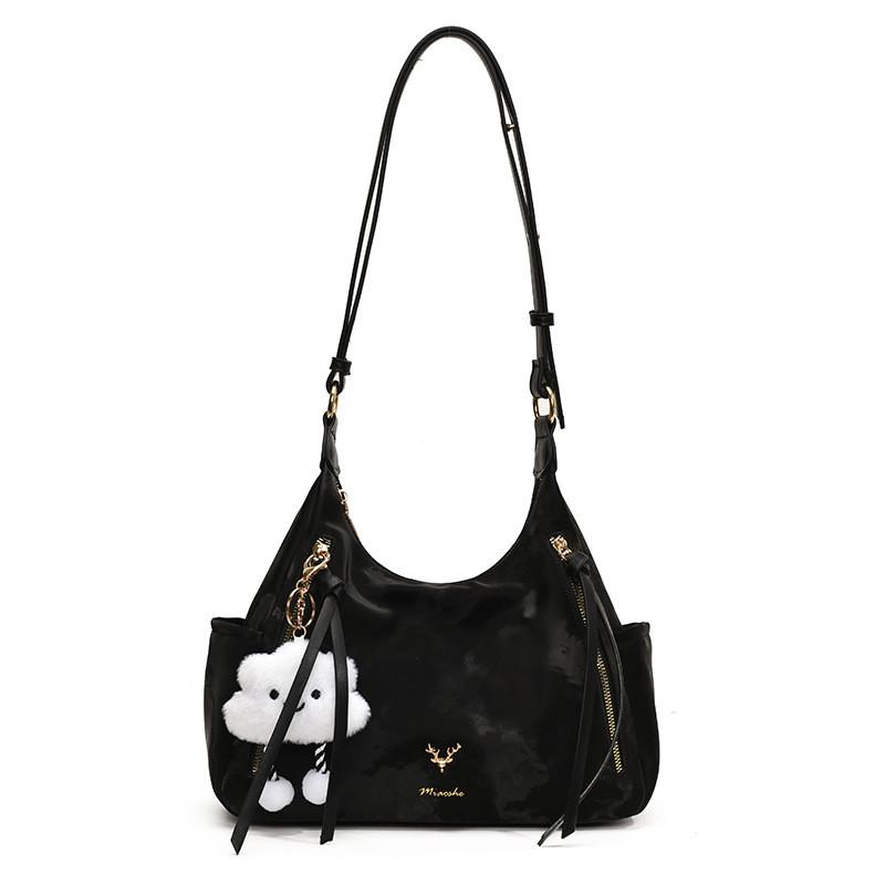 Ielgy Casual Commuter Large-Capacity Bag High-End Feeling All-Match Cross-Body Fashion One @-