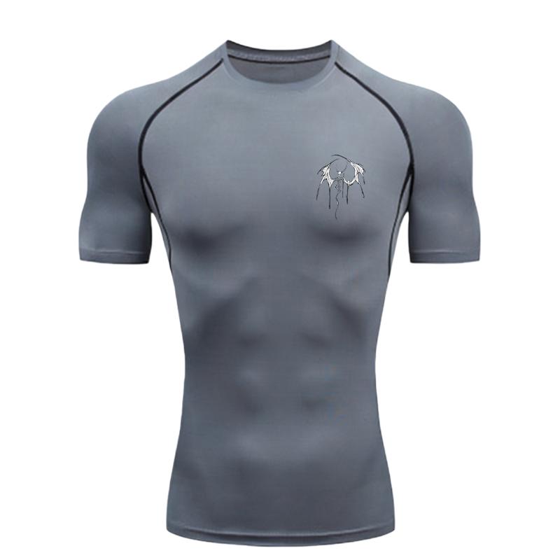 Dragon Skeleton  Men's Sports T-shirt Training Fitness Compression Workout T-Shirt Rashgard Tops Tee Short Sleeve T-Shirt
