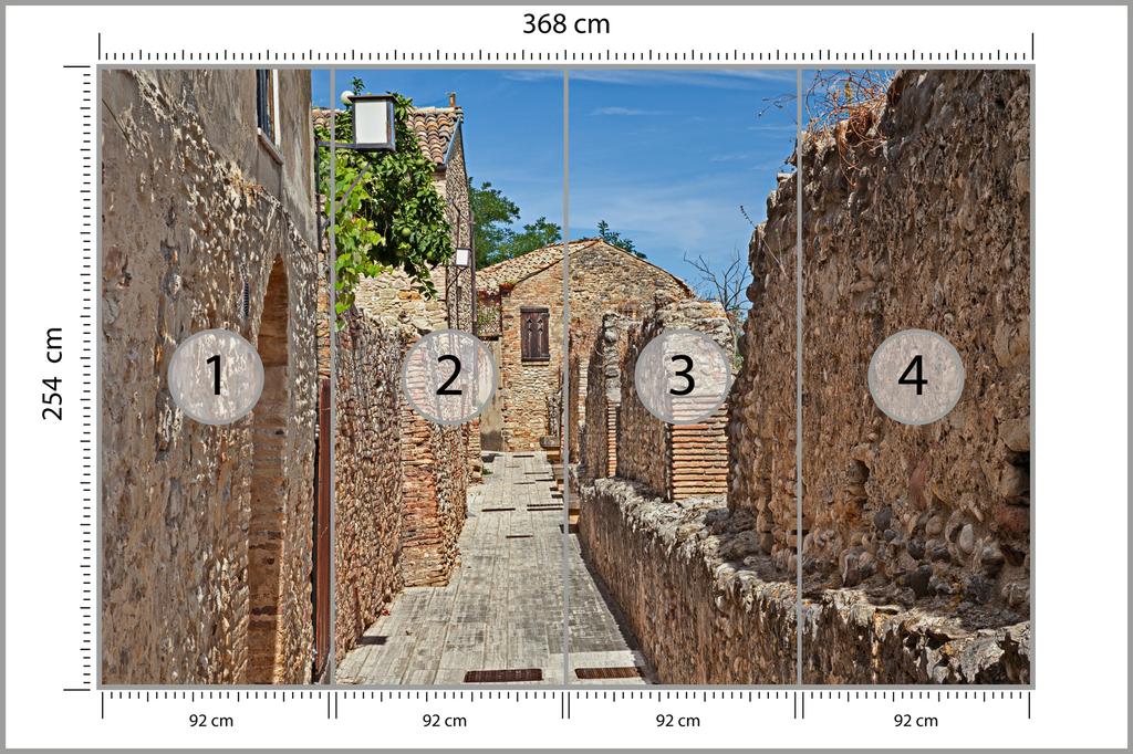 Photomural Italian Street Washable Fleece 368x254