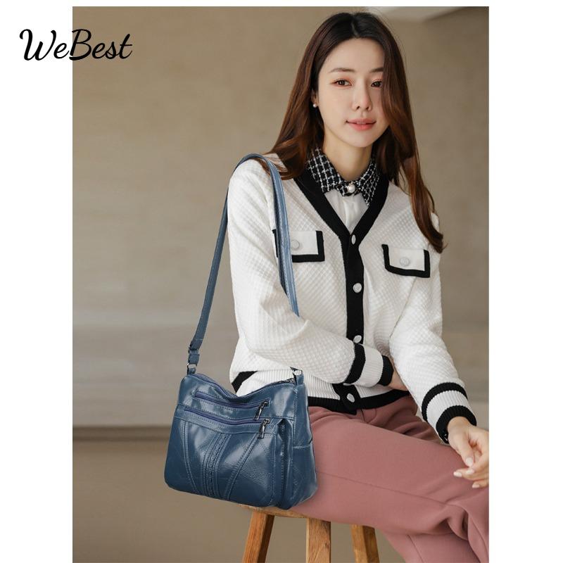 

Cross Border Fashionable Versatile Splicing Crossbody Bag червоний