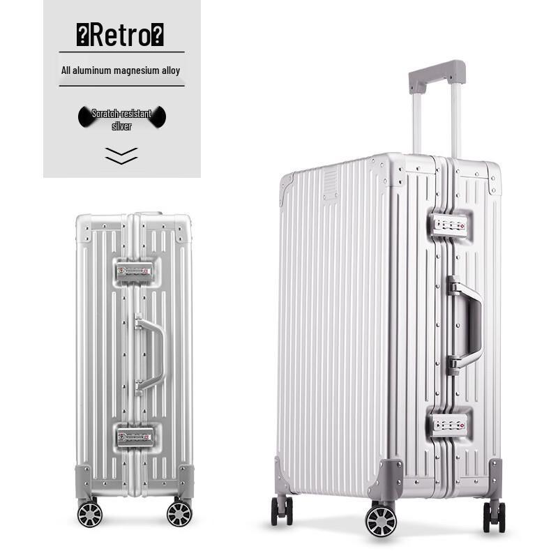 LETOO All-Aluminum Magnesium Alloy Spinner Suitcase 20 inches