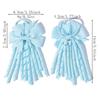 Ribbon-Tassel Hairbands Popular Sweet Cute Rainbow Curly Ribbon Double Ponytail Holder Baby Girls Rubber Bands Hair Accessories