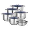 11-Piece Stainless Steel Soup and Steamer Pot Set, Large Sizes 28-36cm for Export Kitchen Cooking